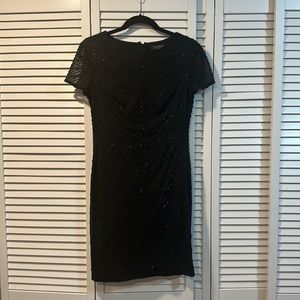 Black Art deco cocktail dress